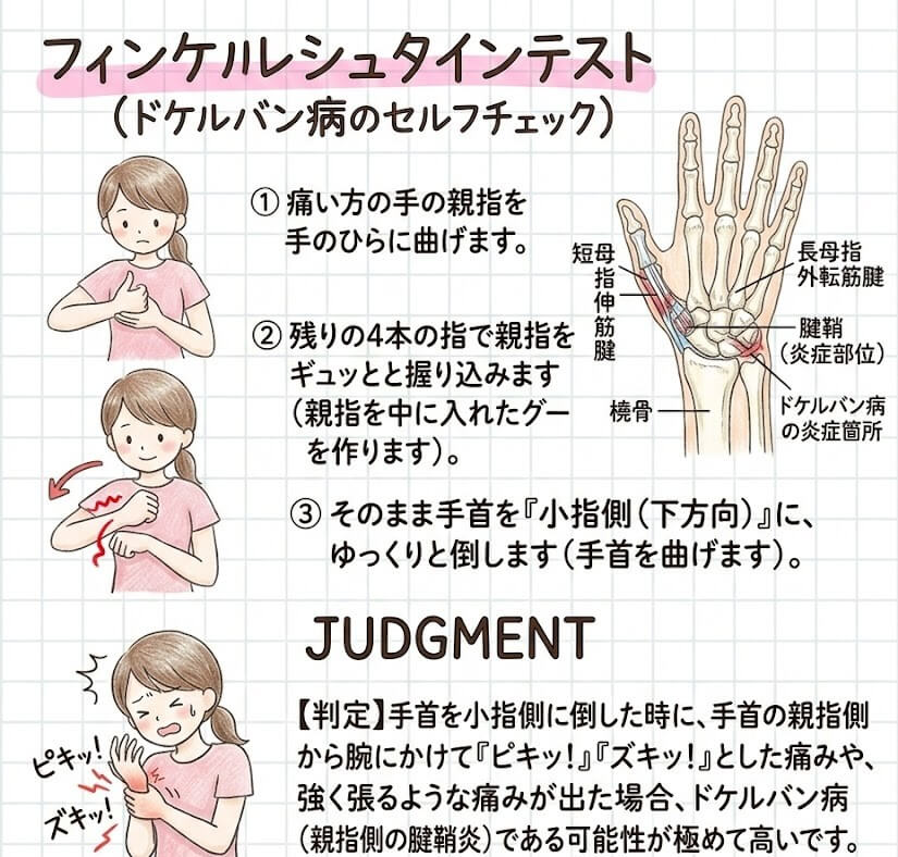 八千代市　腱鞘炎の確かめ方
