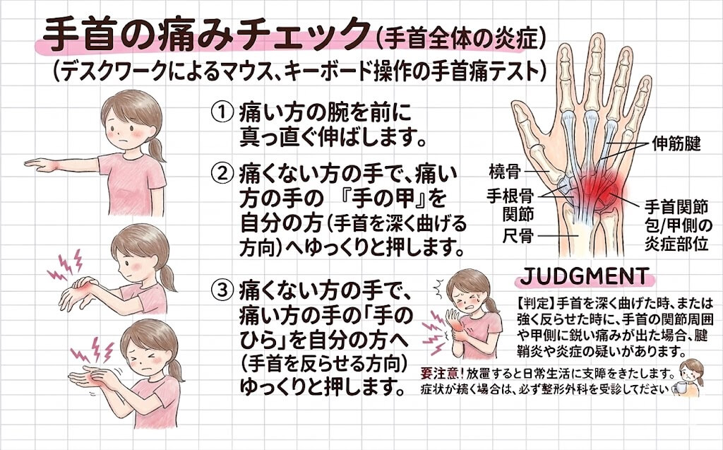 八千代市　腱鞘炎のテスト