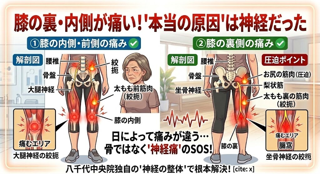 膝の内側と外側の痛みはこれが原因