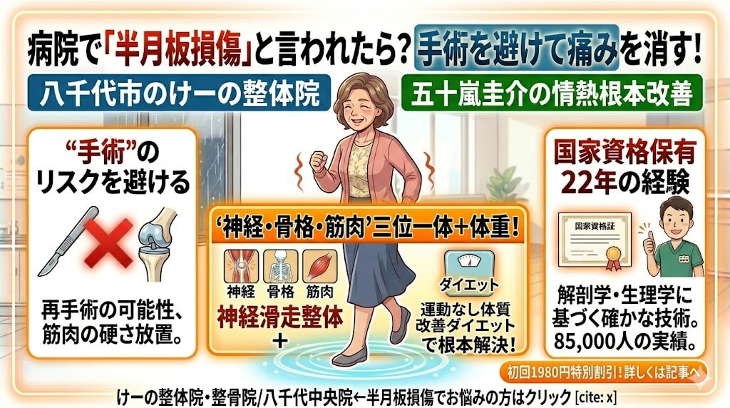 膝の痛みのための整体